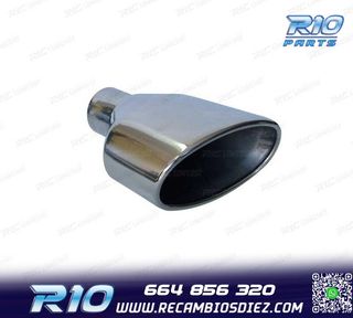 COLA ESCAPE OVALADA ACERO INOX TIPO RS4 CUPRA 2 LADO IZQ