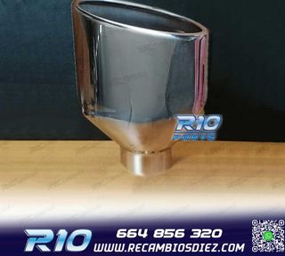 COLA ESCAPE OVALADA ACERO INOX TIPO RS4 CUPRA 2 LADO IZQ