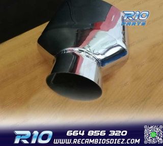 COLA ESCAPE OVALADA ACERO INOX TIPO RS4 CUPRA 2 LADO IZQ