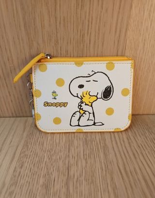 Monedero Snoopy blanco y amarillo