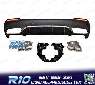 DIFUSOR MERCEDES GLC X253 15-18 LOOK AMG GLC63 + COLAS ES