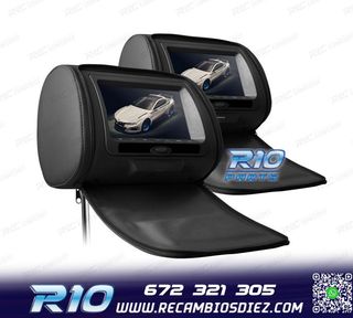 REPOSACABEZAS MULTIMEDIA 7 PULGADAS HD USB SD COLOR NEGRO