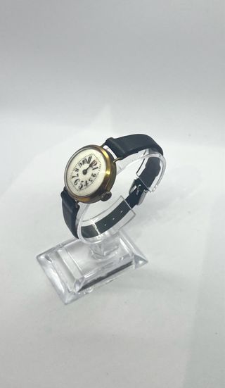 Reloj vintage cuerda manual, 27 mm, correa nueva