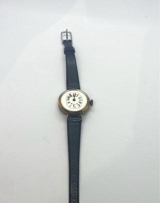 Reloj vintage cuerda manual, 27 mm, correa nueva