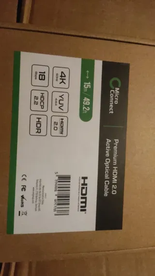 Cable HDMI 15m Fibra Óptica Micro Connect