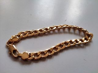 Esclava caballero baño oro 18k