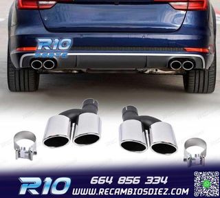 COLAS ESCAPE AUDI A4 16-19 LOOK S4 CROMO