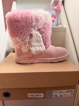 Botas UGG Patchwork Fluff Rosa Talla 33.5
