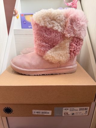 Botas UGG Patchwork Fluff Rosa Talla 33.5