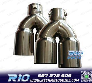 PACK 2 COLAS ESCAPE REDONDA DOBLE ACERO INOX