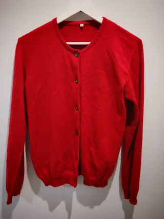 Chaqueta de Cashmere 100% Roja