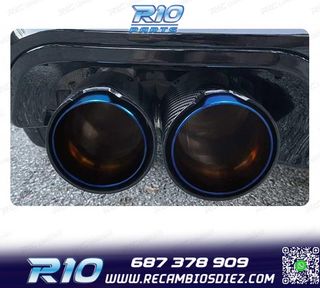 COLA ESCAPE IZQUIERDA BMW LOOK M PERFORMANCE AZUL CARBONO