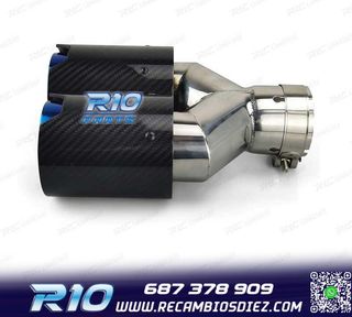 COLA ESCAPE IZQUIERDA BMW LOOK M PERFORMANCE AZUL CARBONO