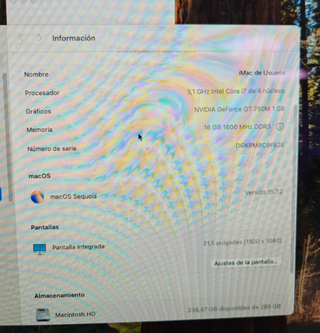 Imac 21.5 2013 i7 16GB SSD 512GB