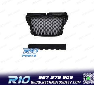 PARRILLA AUDI A3 8P 8PA 08-12 LOOK RS3 NEGRO