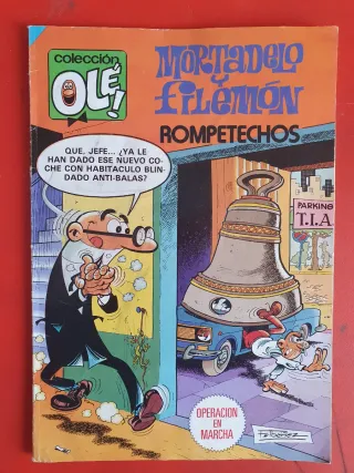 Comic mortadelo y filemon rompe techos antiguo