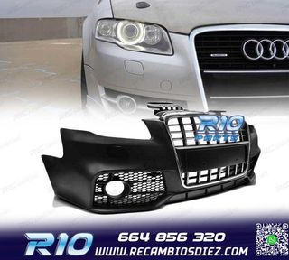 PARAGOLPES DELANTERO AUDI A4 B7 04-08 LOOK S LINE CROMO NEGR