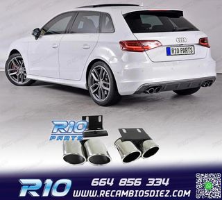 COLAS ESCAPE AUDI A3 8V 13- LOOK S CROMO