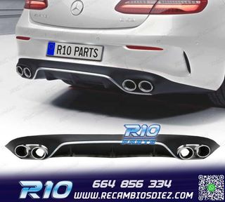DIFUSOR MERCEDES CLASE E C238 17-19 LOOK AMG E53 PLATA + COL