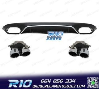 DIFUSOR MERCEDES CLASE E C238 17-19 LOOK AMG E53 PLATA + COL