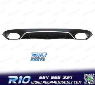 DIFUSOR MERCEDES CLASE E C238 17-19 LOOK AMG E53 PLATA + COL