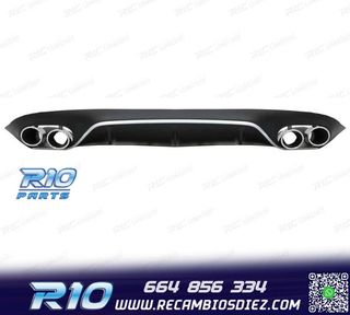 DIFUSOR MERCEDES CLASE E C238 17-19 LOOK AMG E53 PLATA + COL