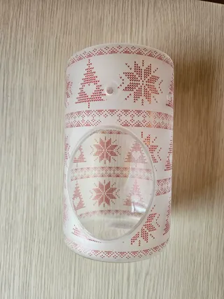 Portacandele Yankee Candle Vetro Rosso Natale