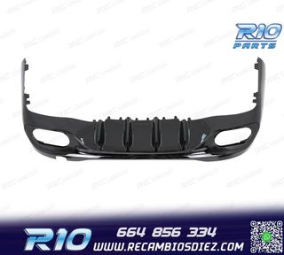 DIFUSOR MERCEDES W206 AMG 21- LOOK C43 + COLAS ESCAPE CROMO