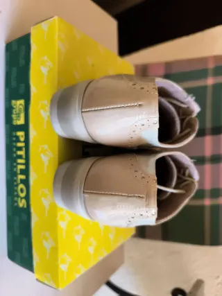 Zapatos Pitillos Piel Beige Talla 38 Mujer