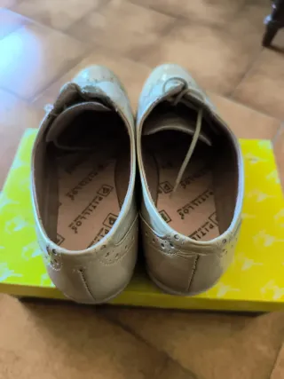 Zapatos Pitillos Piel Beige Talla 38 Mujer