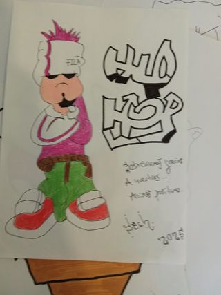 Dibujo graffiti Piranha Plant hecho a mano