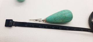 Orecchini pendenti turchesi e argento