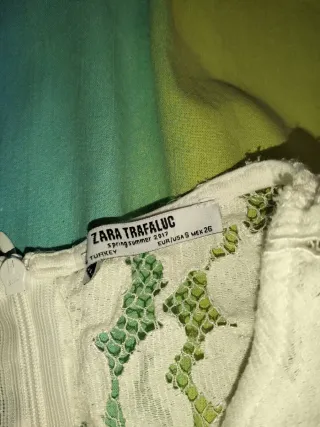 Top Zara bianco pizzo S