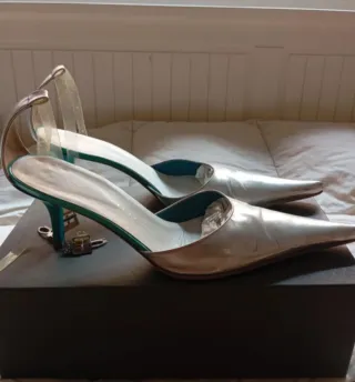 Zapato Luis Onofre Plata y Turquesa