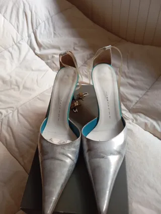 Zapato Luis Onofre Plata y Turquesa