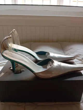 Zapato Luis Onofre Plata y Turquesa