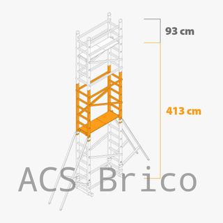 Andamio Modular Aluminio - 6,13 Metros - Pack A+B+C