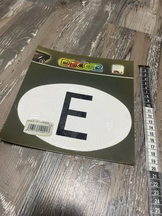 Pegatina Coche E España Ovalada