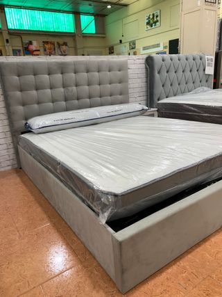 Cama Matrimonial con Almacenamiento 135cm