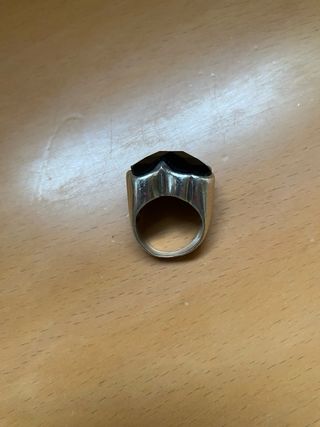 Anillo Oso Tous Ónix y Plata