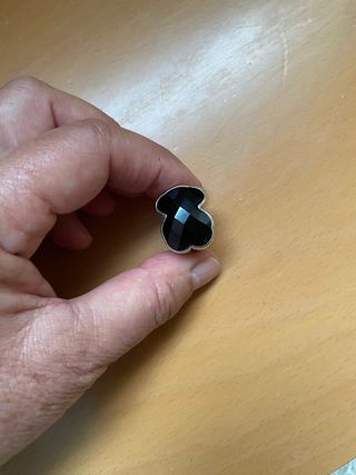 Anillo Oso Tous Ónix y Plata