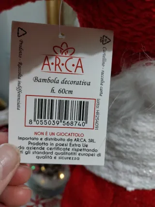 Bambola Natalizia 60 cm