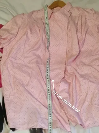 Blusa rosa con lunares XXL invierno/Hiver/December