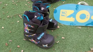Tabla Burton Snowboard 90 cm Niños+Botas+fijacion
