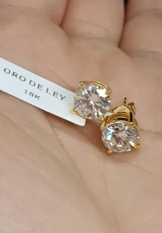 Pendientes Oro 18k y Diamantes 2CT cada uno