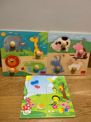 Puzzles de madera animales y naturaleza