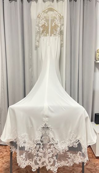 Vestido de Novia Encaje Manga Larga