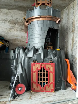 Helicóptero de juguete Playmobil rojo,ambulancia..