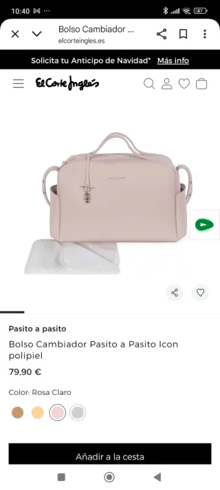 Bolso Pasito a Pasito rosa modelo galleta