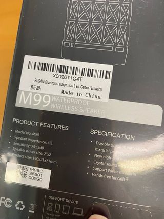 Altavoz Bugani M99 Waterproof